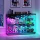 Gurexl 5-Tier Lockable Glass Display Case with 7+5 Lights Modes for Collectibles