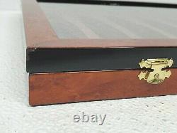 HIGH END Thiers Issard Deluxe Elm Burl 12 Straight Razor Display Box glass case