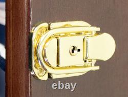 HO Scale Model Train Display Case Lockable Collection Shelf Cabinet Walnut LARGE