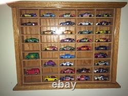 Hand Crafted Oak Display Case Match Box Hot Wheels 1/64 Scale Diecast NASCAR