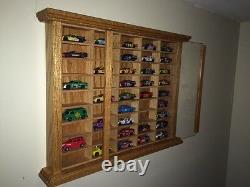 Hand Crafted Oak Display Case Match Box Hot Wheels 1/64 Scale Diecast NASCAR