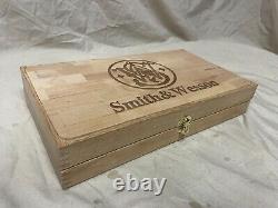 Hand Crafted Smith & Wesson Solid wood Storage boxes, gun case, display box