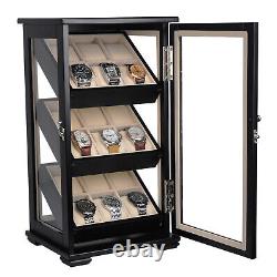 Hand Made 18 Watch Cabinet Luxury Case Storage Display Box Jewellery Watches 61b