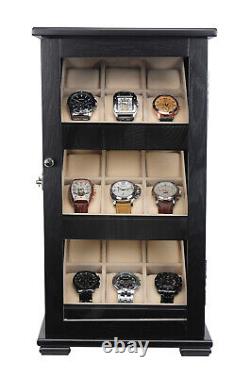 Hand Made 18 Watch Cabinet Luxury Case Storage Display Box Jewellery Watches 61b