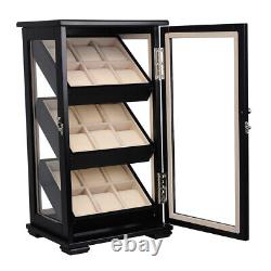 Hand Made 18 Watch Cabinet Luxury Case Storage Display Box Jewellery Watches 61b