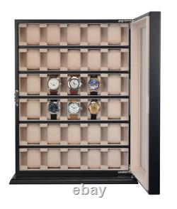 Hand Made 30 Watch Cabinet Luxury Case Storage Display Box Jewellery 51