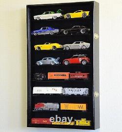 Handcrafted 1/24 Scale Diecast Model Car Display Case Lockable Black Finish