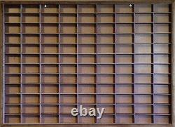 Handcrafted Wall Display for Matchbox/Hot Wheels 164 WithMOD COVER Walnut Stain