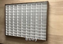Handcrafted fWall Display for Matchbox Hot Wheels 164 108 cars White with Walnut