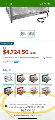 Hatco Two Shelf Full Service Heated Display Case with Curved Glass 45 1/2