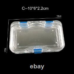 Hinged Display Box Acrylic Membrane Case Storage Jewelry Chip Shockproof