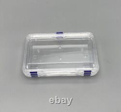Hinged Display Box Acrylic Membrane Case Storage Jewelry Chip Shockproof Clear