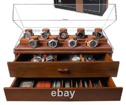 Holme & Hadfield Prime 17 Slot Wooden Watch Display Case Large Watch Box Fathers