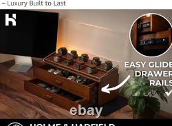 Holme & Hadfield Prime 17 Slot Wooden Watch Display Case Large Watch Box Fathers