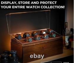 Holme & Hadfield Prime 17 Slot Wooden Watch Display Case Large Watch Box Fathers