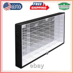 Hot Wheels 1/64 Scale Diecast Display Case Storage Cabinet Shelf Wall Mount Rack