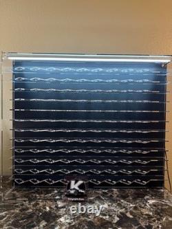 Hot Wheels 108 car acrylic display case 45 degree cool style & light strip#case Hot Wheels 108 car acrylic display case 45 degree cool style & light strip#case