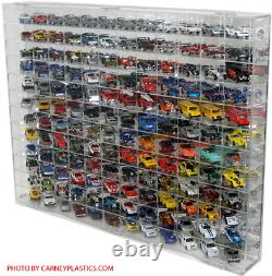Hot Wheels compatible Display Case fits 144 cars 164 with Side Angled Full View