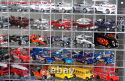 Hot Wheels compatible Display Case fits 144 cars 164 with Side Angled Full View