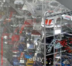 Hot Wheels compatible Display Case fits 144 cars 164 with Side Angled Full View