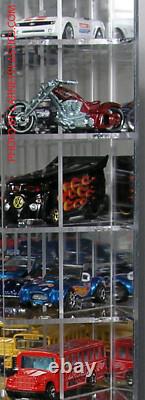 Hot Wheels compatible Display Case fits 144 cars 164 with Side Angled Full View