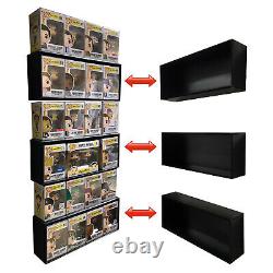 IN BOX 12 Single Row Display Cases for Funko Pops, White Cardboard Shelf