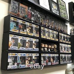 IN BOX 12 Single Row Display Cases for Funko Pops, White Cardboard Shelf