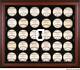 Indians Logo Mahogany Framed 30-Ball Display Case