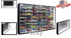 JACKCUBE Design Hot Wheels Display Case 56 Compartments Wall Mount Black