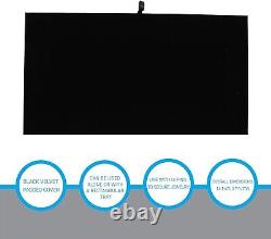 Jewelry Display Case Carrying 12 Trays 12 Black Velvet Pads Inserts Organizer