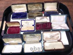 Job Lots 10 Antique/edwardian/victorian Watch Boxes Etc Jewellery Display Cases