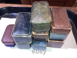 Job Lots 10 Antique/edwardian/victorian Watch Boxes Etc Jewellery Display Cases