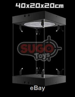 Joyobox LED Display Case Box with Mirror and Rotating Base 20x20x40cm Suitab
