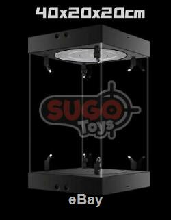 Joyobox LED Display Case Box with Mirror and Rotating Base 40x20x20cm Suitab