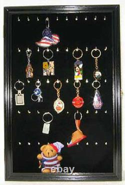 Keychain Display Case Wall Cabinet Shadow Box, with Glass Door, KEY1B