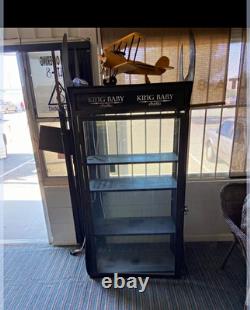King Baby Studio Floor Standing Glass Display Case Cabinet with Shelves, Locking