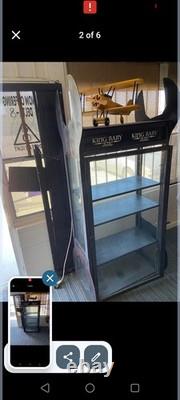 King Baby Studio Floor Standing Glass Display Case Cabinet with Shelves, Locking