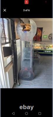 King Baby Studio Floor Standing Glass Display Case Cabinet with Shelves, Locking