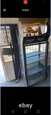 King Baby Studio Floor Standing Glass Display Case Cabinet with Shelves, Locking