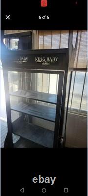 King Baby Studio Floor Standing Glass Display Case Cabinet with Shelves, Locking