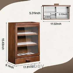 Knife Display Case 31+ Wood Walnut EDC Pocket Knives Watch Organizer Storage Box