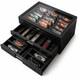 Knife Display Case 43+ Wood Black EDC Pocket Knives Watch Organizer Storage Box