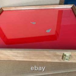 Knife Display Case Arrowheads 24 x 18 Cherry & Black Solid Wood USA Shadow Box
