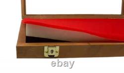 Knife Display Case Arrowheads 24 x 18 Cherry & Black Solid Wood USA Shadow Box