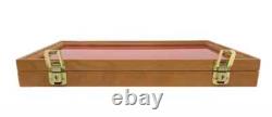 Knife Display Case Arrowheads 24 x 18 Cherry & Black Solid Wood USA Shadow Box