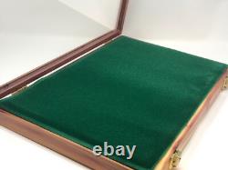 Knife Display Case Arrowheads 24 x 18 x 3 Cedar Green Solid Wood USA Shadow Box