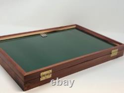 Knife Display Case Arrowheads 24 x 18 x 3 Cedar Green Solid Wood USA Shadow Box