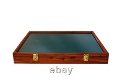 Knife Display Case Arrowheads 24 x 18 x 3 Cedar Green Solid Wood USA Shadow Box