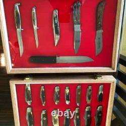 Knife Display Case Arrowheads 24 x 18 x 3 Cedar Green Solid Wood USA Shadow Box