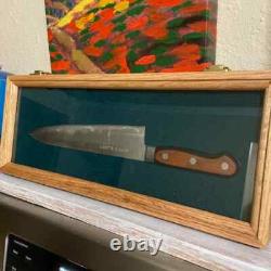 Knife Display Case Dagger Medal Coins 25 x 9 Cherry & Red Wood USA Shadow Box